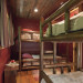 Nantahala River Lodge - The bunkroom has two sets of handcrafted log bunk beds