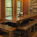 Nantahala River Lodge - The handmade Chestnut Log dining table is a favorite gathering plac