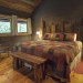 Nantahala River Lodge - The master bedroom has a king size bed handcrafted from barn wood