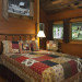 Nantahala River Lodge - The Guest Bedroom has a queen size bed with a handmade hickory headboard